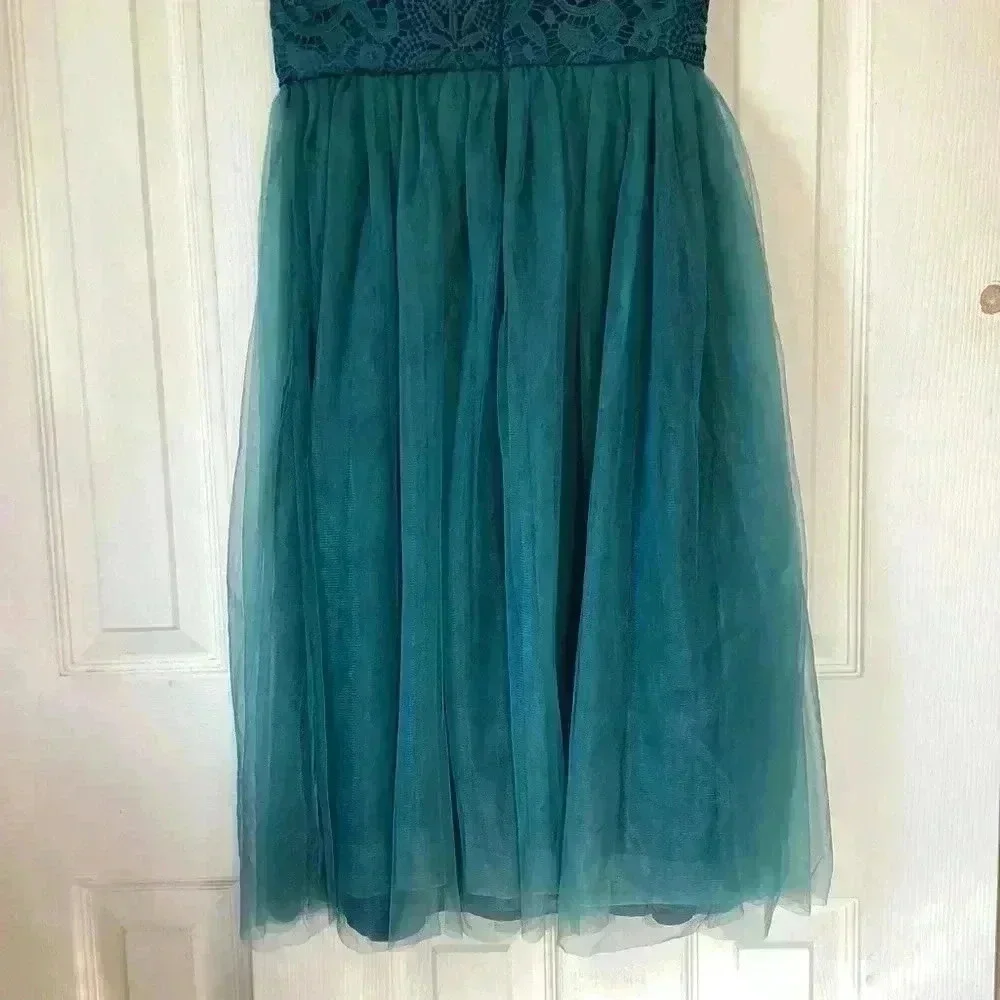 Ch Chi London NWT Green Crochet Lace Tulle Mini Dress Size UK6/US2 - Picture 6 of 15